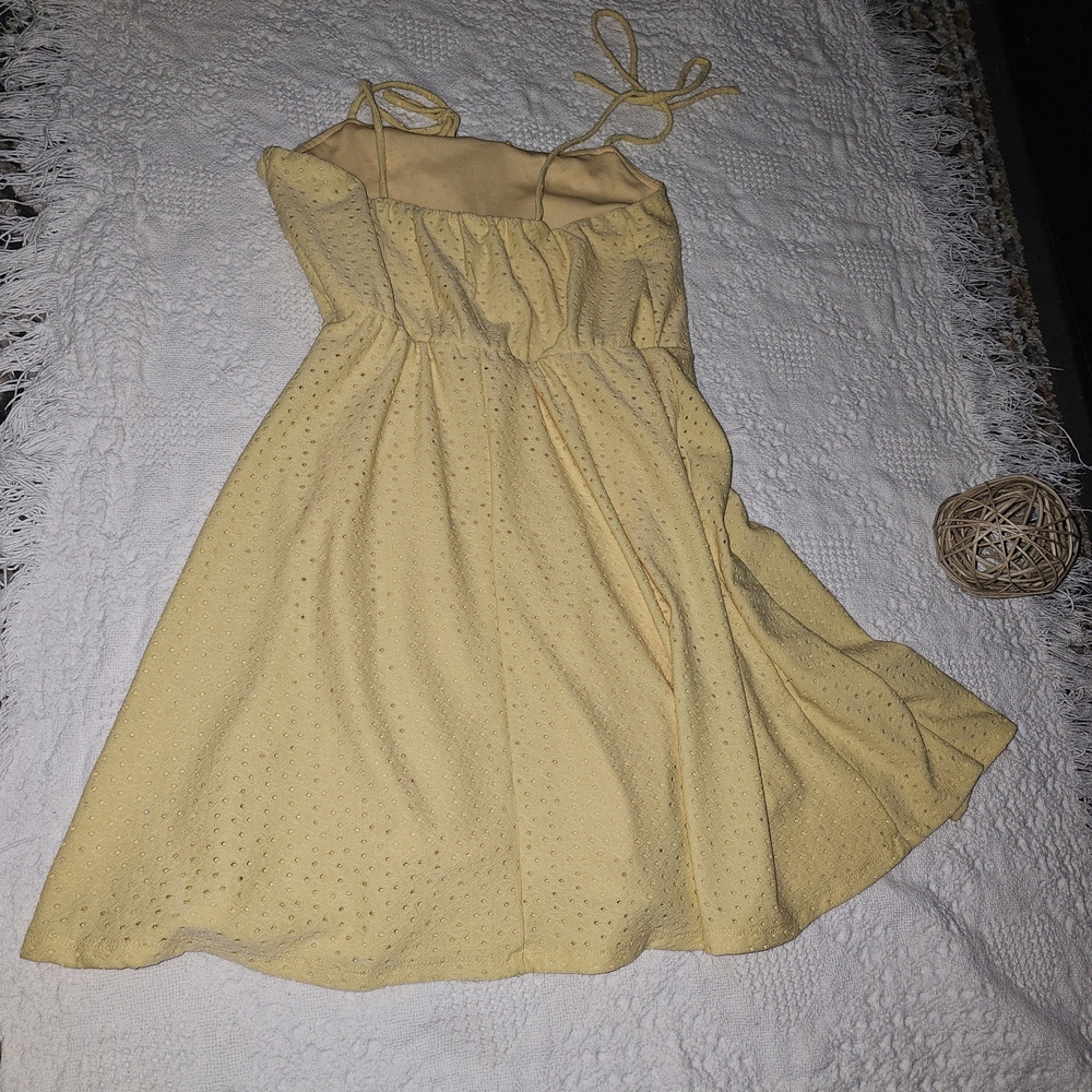 Speechless Sunny Yellow Eyelet Mini Dress - Picture 2 of 6
